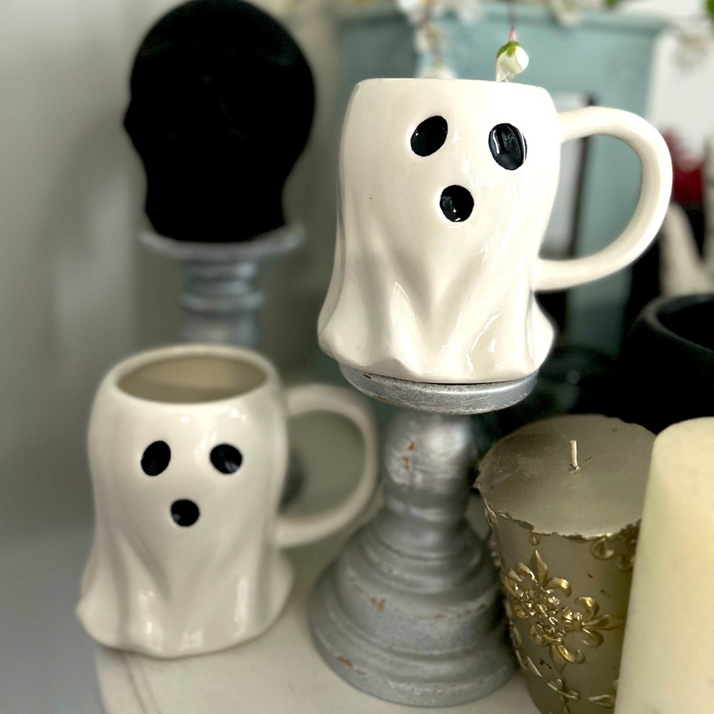 Set of 2 Ghost Mugs New